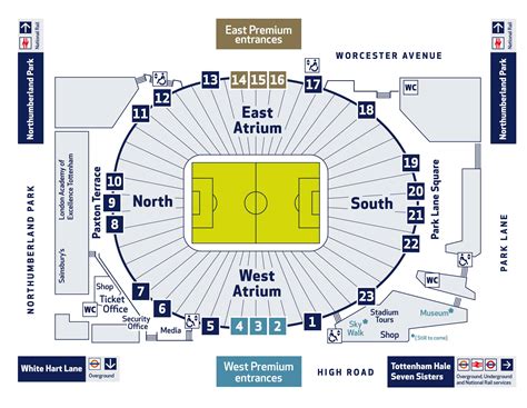 Spurs Stadium Map