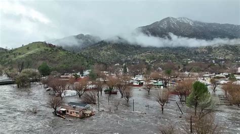 Rivers Swelling In California Towns Due To Heavy Rain From Atmospheric River Storm - Videos from ...