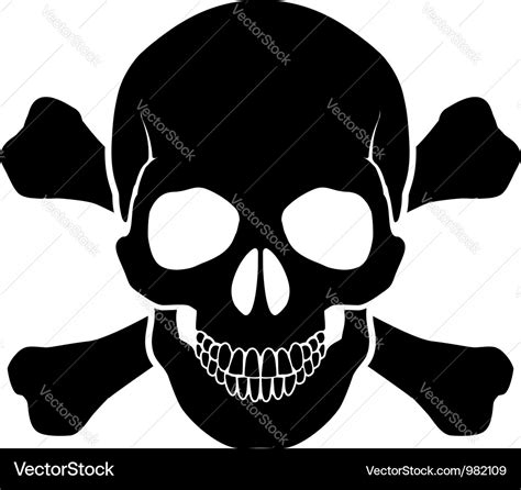 Skull and bones Royalty Free Vector Image - VectorStock