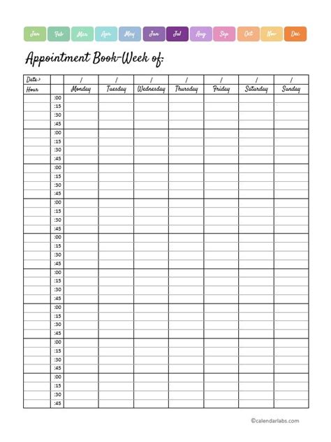 2023 Weekly Appointment Calendar Printable - Free Printable Tem ...