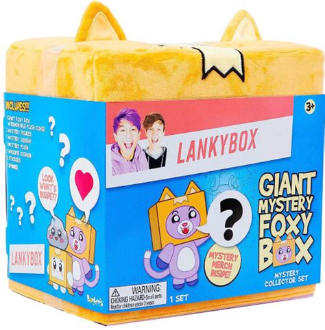 LankyBox Series 3 FOXY GIANT Mystery Box 2 Figures, 1 Plush, 1 Squishy, 1 Pop-It Fidget Toy Boxy ...