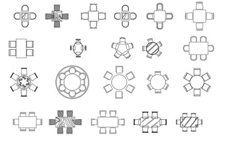 Plan View Chair Cad Blocks