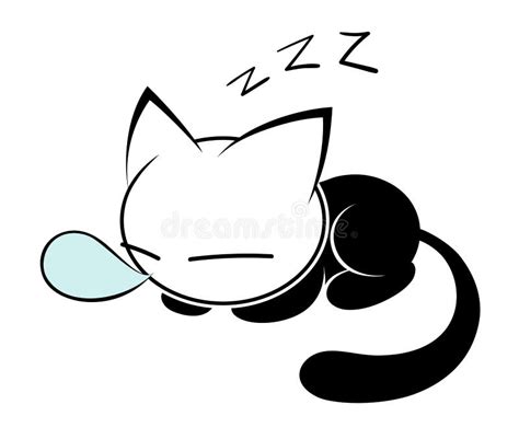 Cat Logo Illustration on White Background. Stock Vector - Illustration ...