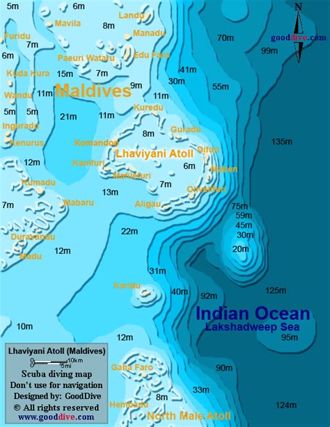 Map of Lhaviyani Atoll- GoodDive.com