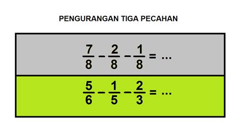 Cara Menghitung Bilangan Pecahan Pengurangan | Images and Photos finder