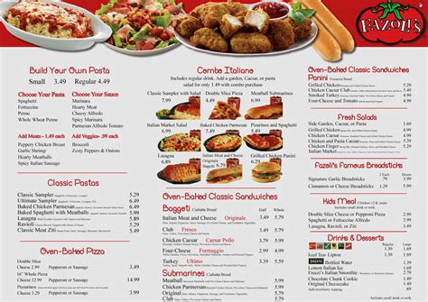 Fazoli's from-scratch menu (1) | Images :: Behance