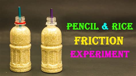 Kids Science Experiment Friction With Rice - YouTube