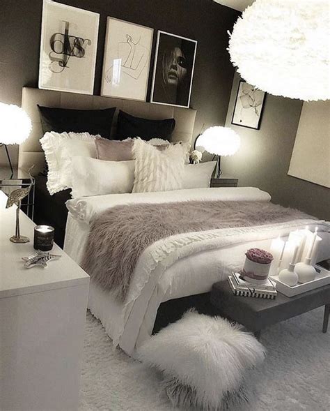 Cosy grey & white bedroom | Bedroom decor on a budget, Stylish bedroom design, Small room bedroom