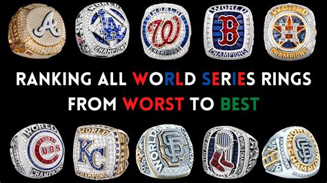 Ranking All WORLD SERIES Rings WORST to BEST! - oggsync.com