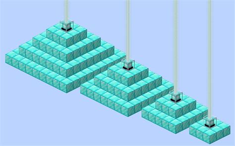 How to build a 4-layer beacon pyramid in Minecraft