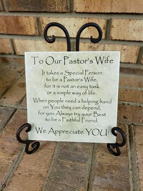 6x6 Tile Slate Plaque Pastor's Wife Appreciation Gift Art Decor ...