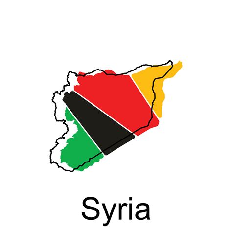 Syria map vector, map of Syria High-detail border map, illustration ...