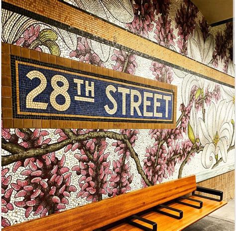 Beautiful Floral Mosaics Bloom in Redesigned NYC Subway Station | Nyc subway art, Nyc subway ...