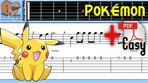 Pokémon Theme Guitar Tab - YouTube