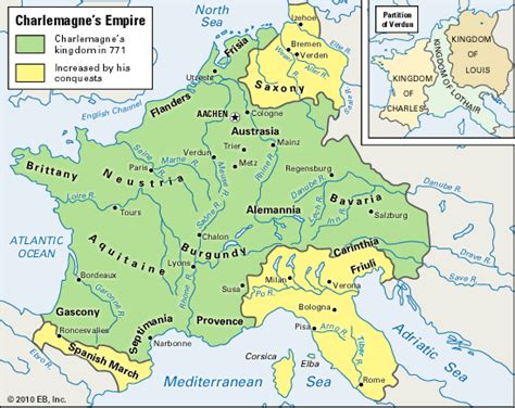 Holy Roman Empire Map Charlemagne - Map Of Western Hemisphere