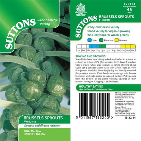 Brussels Sprout F1 'Brigitte' - Seeds | Suttons