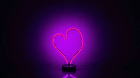 Neon Light Heart Wallpaper, HD Minimalist 4K Wallpapers, Images and Background - Wallpapers Den