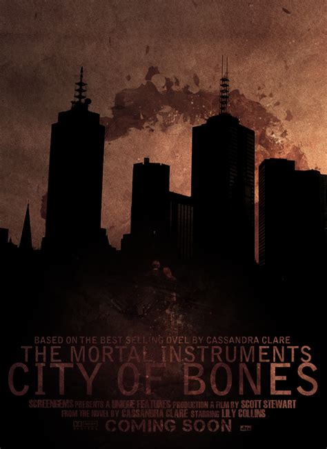 'The Mortal Instruments: City of Bones' fanmade movie poster - City of Bones Movie Fan Art ...