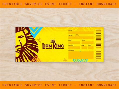 Printable Lion King Tickets | ubicaciondepersonas.cdmx.gob.mx