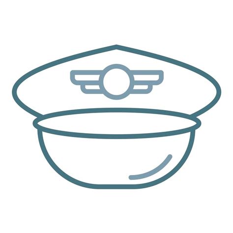 Pilot Hat Line Two Color Icon 7029060 Vector Art at Vecteezy