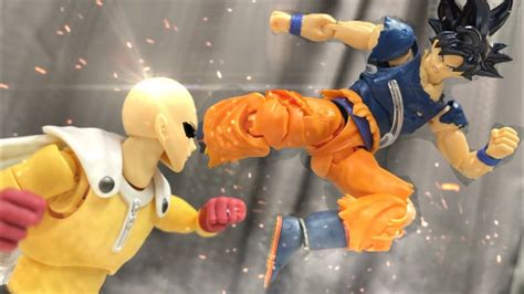 stop motion GOKU VS SAITAMA (FULL FIGHT) IFanAnimation One Punch Man Vs DRAGONBALL - YouTube