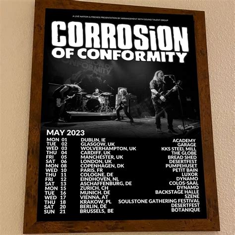 Corrosion Of Conformity Tour 2023 Poster, Home Decor sold by Carpeted Neala | SKU 42317200 | 50% ...