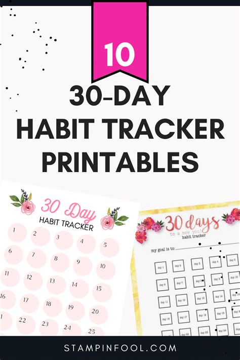 30 Day Challenge Printables for 2021 - StampinFool.com