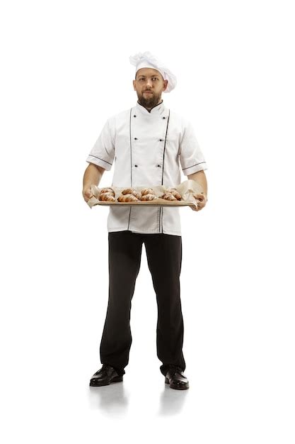 Premium Photo | Cooker, chef, baker in uniform isolated on white background, gourmet.