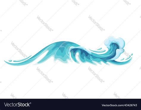 Ocean wave Royalty Free Vector Image - VectorStock