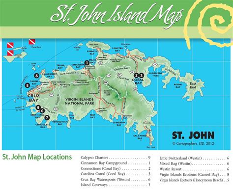 Map Of St John Usvi Beaches | Printable Templates Free