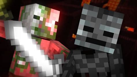 Zombie Pigman vs Wither Skeleton - Minecraft Rap Battle - YouTube