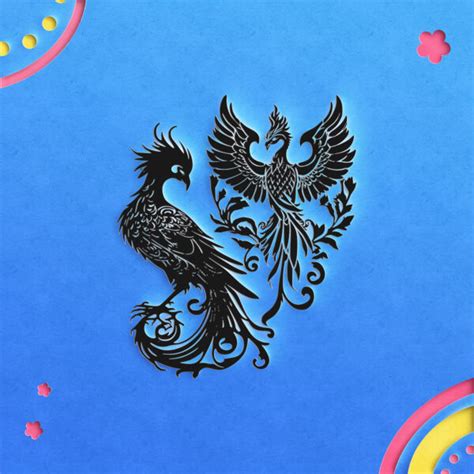 Phoenix and Firebird SVG File for Cricut, Silhouette, and Laser Machines