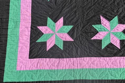 Amish Quilt Holmes County Ohio, Eight Point Stars For Sale at 1stDibs ...