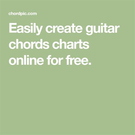 Easily create guitar chords charts online for free. | Guitar chords ...