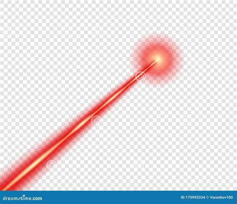 Red Laser Beam Light Effect Isolated On Transparent Background Vector Illustration ...