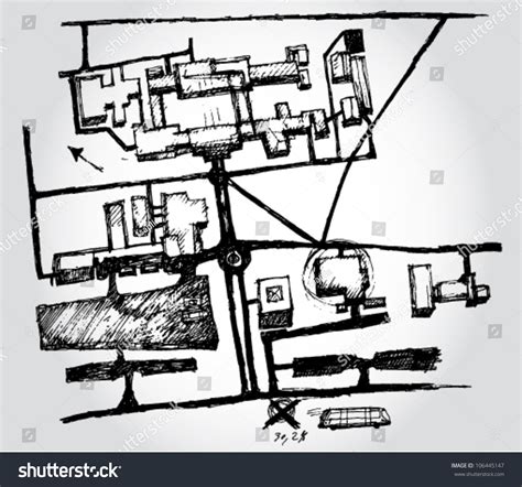 Sketch Some Map Stock Vector (Royalty Free) 106445147 | Shutterstock