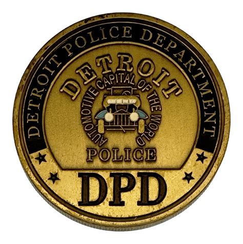 DETROIT POLICE DEPARTMENT CHALLENGE COIN: Size 1.5" - Chicago Cop Shop