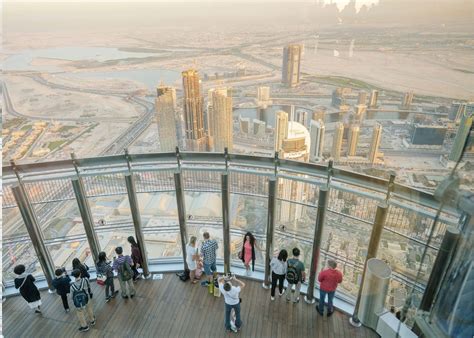 Dubai from an observation deck at the Burj Khalifa, the world’s tallest ...