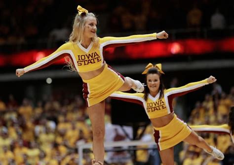 Iowa State cheerleaders | College cheerleading, Cheerleading, Football cheerleaders