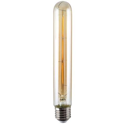 Minisun 3 watt ES-E27mm Amber Shaded Tubular LED Filament Bulb