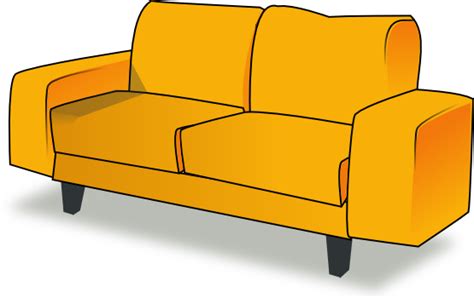 Free to Use Public Domain Couch Clip Art - Clip Art Library | Couch, Yellow couch, Furniture