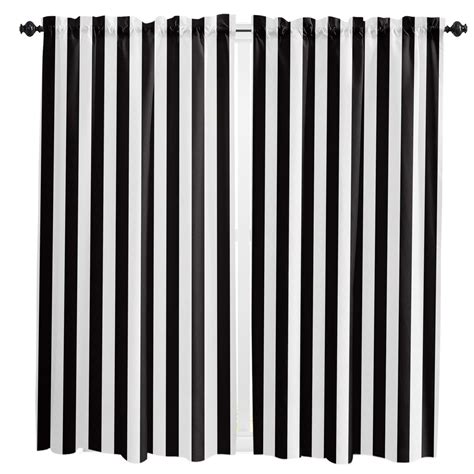 Black White Stripes Curtains for Living Room Bedroom Curtains Kitchen ...