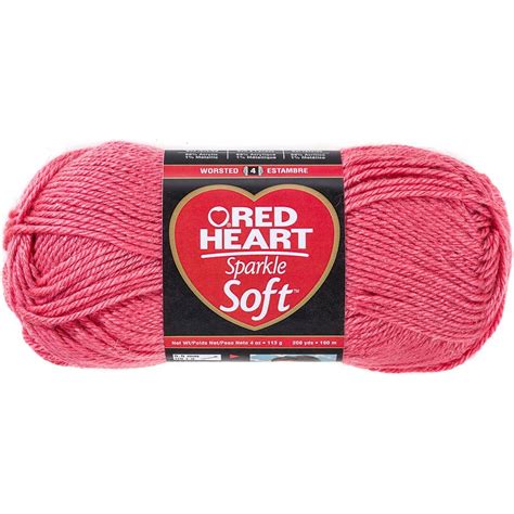 Red Heart Sparkle Soft Coral Yarn, 208 Yd. - Walmart.com - Walmart.com