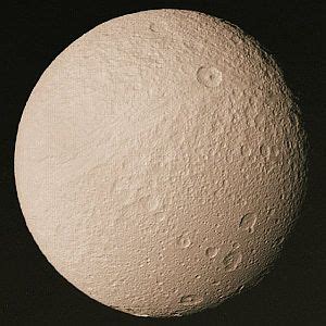 The Moon Tethys - third largest of Saturn's large inner moons