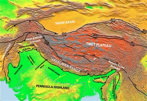 Himalaya Mts Map