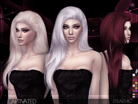 Sims 4 Hairs ~ Stealthic: Captivated hairstyle