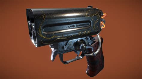 Quad-Barrel Howdah Pistol - Download Free 3D model by LeiZhang3D [546a849] - Sketchfab