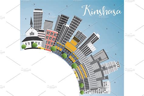 Kinshasa Skyline | Pre-Designed Illustrator Graphics ~ Creative Market