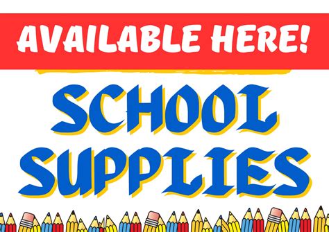 School Supplies Available Here Laminated Signage A4 Size | Lazada PH