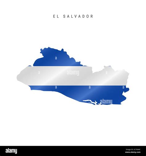 Detailed waving flag map of El Salvador. map with masked flag Stock Photo - Alamy